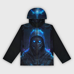 Ветровка с капюшоном женская Человек в маске, цвет: 3D-черный