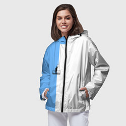 Ветровка с капюшоном женская Моляр красит стену, цвет: 3D-черный — фото 2