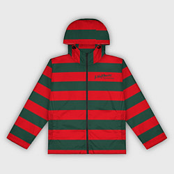 Ветровка с капюшоном женская Полосы Фредди Крюгера, цвет: 3D-черный