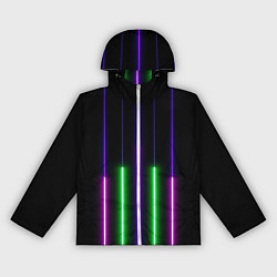 Ветровка с капюшоном женская Color Purple green pink, цвет: 3D-белый