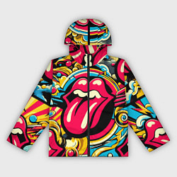 Женская ветровка Rolling Stones logo - pop art pattern