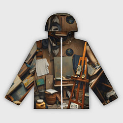 Ветровка с капюшоном женская Мастерская художника, цвет: 3D-белый