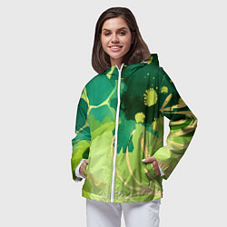 Ветровка с капюшоном женская Вдохновленный природой, цвет: 3D-белый — фото 2