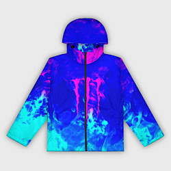 Ветровка с капюшоном женская Monster energy дым неоновый, цвет: 3D-черный