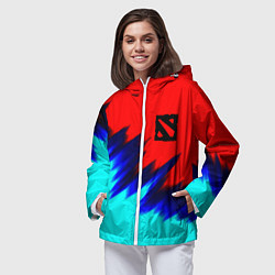 Ветровка с капюшоном женская Dota краски, цвет: 3D-белый — фото 2