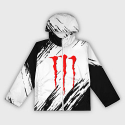 Ветровка с капюшоном женская Monster energy черно краски, цвет: 3D-белый