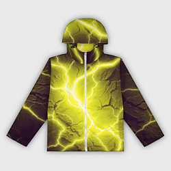 Ветровка с капюшоном женская Color yellow black, цвет: 3D-белый