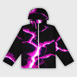 Ветровка с капюшоном женская Color pink black, цвет: 3D-белый