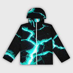 Ветровка с капюшоном женская Color light blue black, цвет: 3D-белый