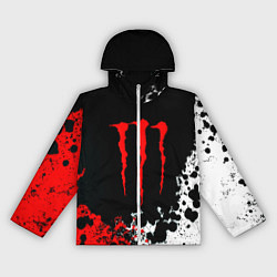 Ветровка с капюшоном женская Monster energy брызги красок, цвет: 3D-белый