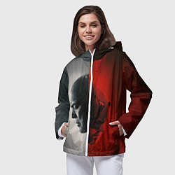 Ветровка с капюшоном женская Сорвиголова рожденный заново Мэтт Мёрдок, цвет: 3D-белый — фото 2