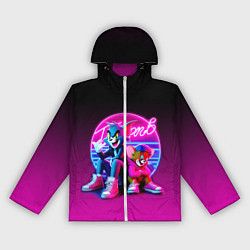 Ветровка с капюшоном женская Tom and Jerry - neon glow fantasy, цвет: 3D-белый