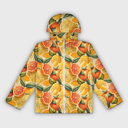 Ветровка с капюшоном женская Апельсиновый фреш сочные дольки, цвет: 3D-белый