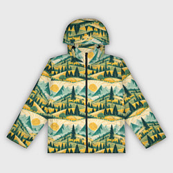 Женская ветровка Горные пейзажи ретро стиль