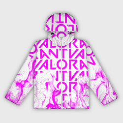 Ветровка с капюшоном женская Valorant розовый огонь, цвет: 3D-белый