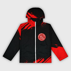 Ветровка с капюшоном женская Ajax красные краски, цвет: 3D-белый