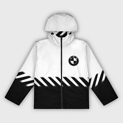 Ветровка с капюшоном женская BMW geometry line black, цвет: 3D-черный