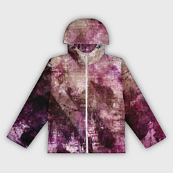 Женская ветровка Абстракция - dark trash atom with violet