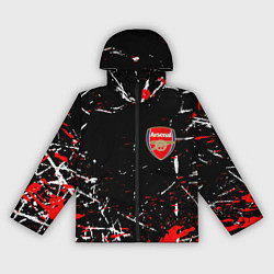 Ветровка с капюшоном женская Арсенал штрихи красок, цвет: 3D-черный