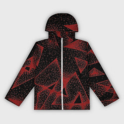 Ветровка с капюшоном женская Triangles with dots, цвет: 3D-белый