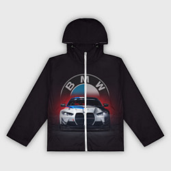 Женская ветровка BMW на красном фоне