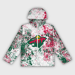 Ветровка с капюшоном женская Minnesota Wild NHL white, цвет: 3D-белый