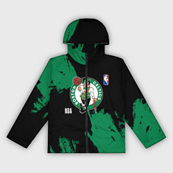 Ветровка с капюшоном женская Бостон Селтикс баскетбольный клуб, цвет: 3D-черный