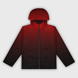 Ветровка с капюшоном женская Из красного в чёрный градиент с точками, цвет: 3D-черный