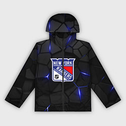 Ветровка с капюшоном женская Нью Йорк Рейнджерс - НХЛ хоккей, цвет: 3D-черный