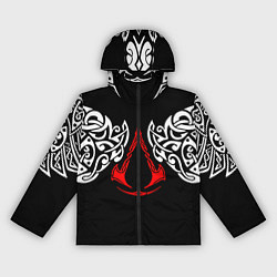 Ветровка с капюшоном женская Силуэт ворона - Aссасинс Крид, цвет: 3D-черный