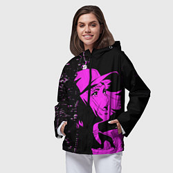 Ветровка с капюшоном женская Лазарь: Элейна, цвет: 3D-черный — фото 2
