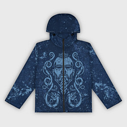 Ветровка с капюшоном женская Викинг орнамент, цвет: 3D-черный