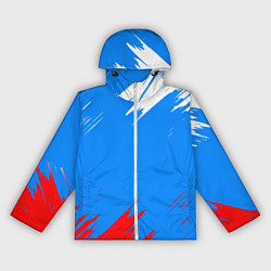 Ветровка с капюшоном женская Патриот Россия - флаг, цвет: 3D-белый