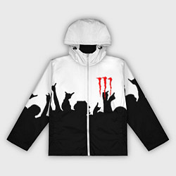 Ветровка с капюшоном женская Monster energy rock black, цвет: 3D-белый