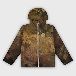 Ветровка с капюшоном женская Абстракция - dark pink paint spill, цвет: 3D-белый