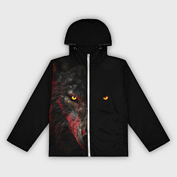 Ветровка с капюшоном женская Тень волка, цвет: 3D-белый