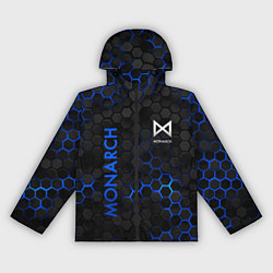 Ветровка с капюшоном женская Мехагодзилла синий, цвет: 3D-черный