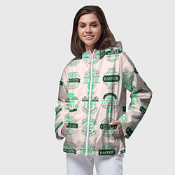 Ветровка с капюшоном женская Easter turquoise, цвет: 3D-белый — фото 2