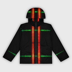 Женская ветровка Color black green red lines