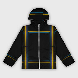 Ветровка с капюшоном женская Neon yellow light blue, цвет: 3D-белый