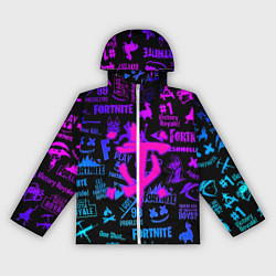 Ветровка с капюшоном женская Fortnite x doom neon logo, цвет: 3D-белый
