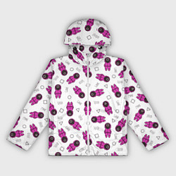 Ветровка с капюшоном женская Персонажи корейского сериала игра в кальмара, цвет: 3D-белый