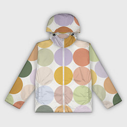 Ветровка с капюшоном женская Цветочный горошек, цвет: 3D-белый