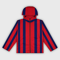 Ветровка с капюшоном женская Color black red stripes, цвет: 3D-черный