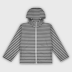 Ветровка с капюшоном женская Тельняшка подводника, цвет: 3D-белый