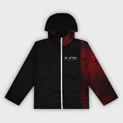 Ветровка с капюшоном женская Shepard N7 -- темный, цвет: 3D-белый