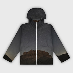 Ветровка с капюшоном женская Массив Метеген под звездами, цвет: 3D-белый