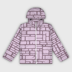 Ветровка с капюшоном женская Кирпичная кладка, цвет: 3D-белый