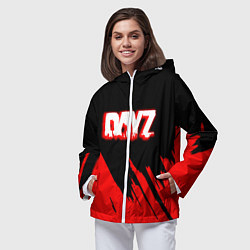 Ветровка с капюшоном женская Dayz штрихи красок, цвет: 3D-белый — фото 2