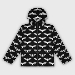 Ветровка с капюшоном женская Империум человечества паттерн, цвет: 3D-черный